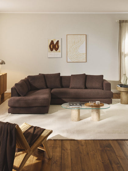 Westwing Collection Bouclé-Ecksofa Tribeca 50% Rabatt für begrenzte Zeit