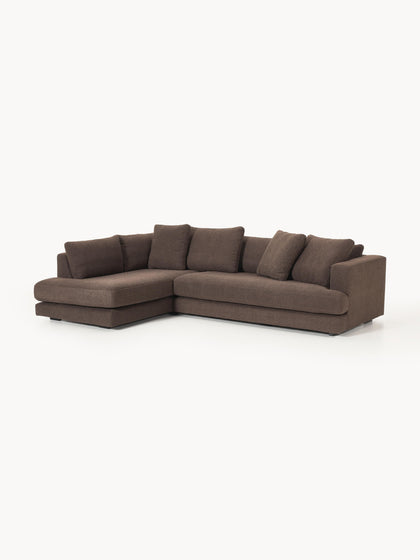 Westwing Collection Bouclé-Ecksofa Tribeca 50% Rabatt für begrenzte Zeit