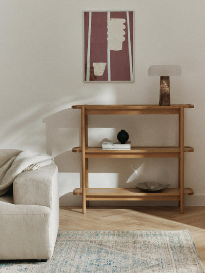 Westwing Collection Niedriges Holz-Regal Libby Günstig kaufen