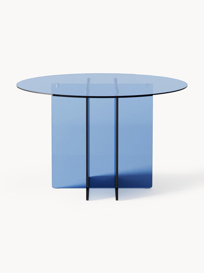 Westwing Collection Runder Glas-Esstisch Anouk Ø 100 cm Versandkostenfrei