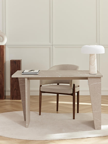 Westwing Collection Schreibtisch Liam in Travertin-Optik Osterangebot