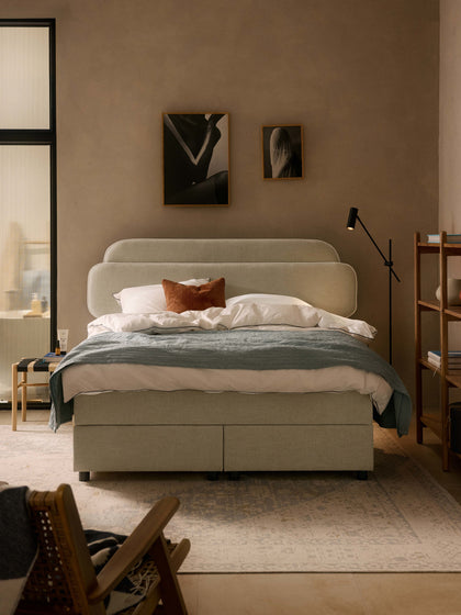 Westwing Collection Boxspringbett Enrica mit Stauraum Vatertagsangebot