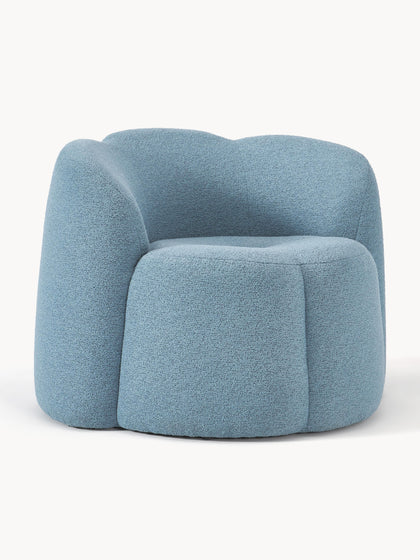 Westwing Collection Bouclé-Loungesessel Fleur Lagerräumung