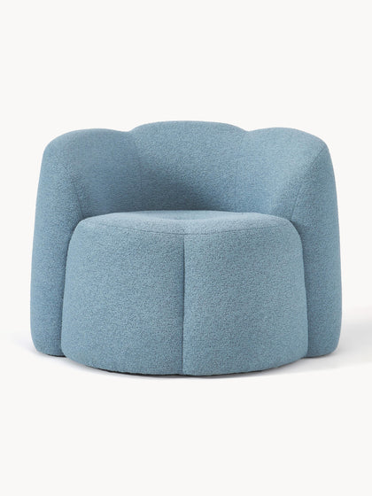 Westwing Collection Bouclé-Loungesessel Fleur Lagerräumung