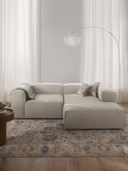 Westwing Collection Modulares Ecksofa Lennon aus Bouclé Zeitlich begrenztes Angebot
