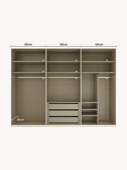 Westwing Collection Drehtürenschrank Skat Shine mit beleuchteten Glastüren Bestseller