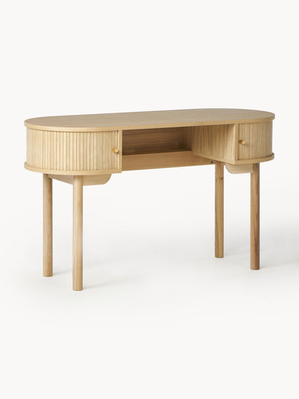 Westwing Collection Schreibtisch Calary mit geriffelter Front