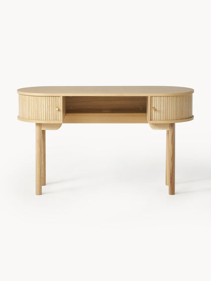 Westwing Collection Schreibtisch Calary mit geriffelter Front Sonderangebote