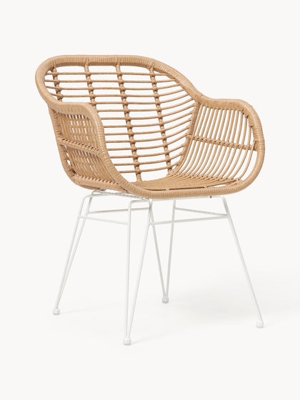 Westwing Collection Polyrattan-Armlehnstühle Costa 2 Stück VIP-Rabatte