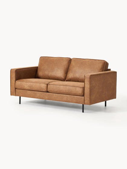 Westwing Collection Sofa Hunter (2-Sitzer) aus recyceltem Leder Begrenzte Freigabe