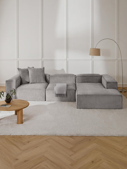 Westwing Collection Modulares Ecksofa Lennon aus Cord Zeitbegrenzte Promotion