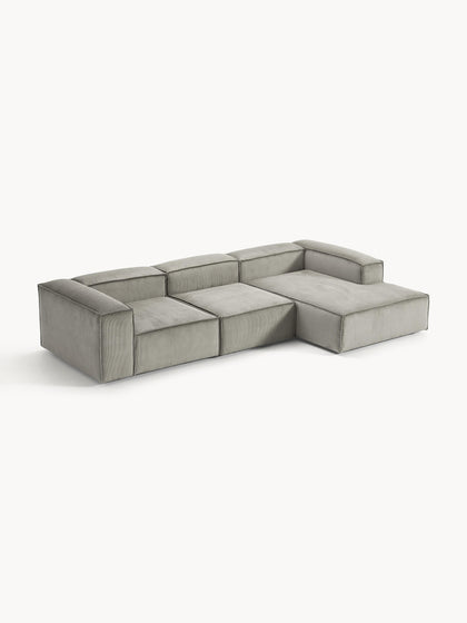 Westwing Collection Modulares Ecksofa Lennon aus Cord Zeitbegrenzte Promotion