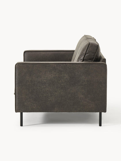 Westwing Collection Sofa Hunter (2-Sitzer) aus recyceltem Leder Nur für heute