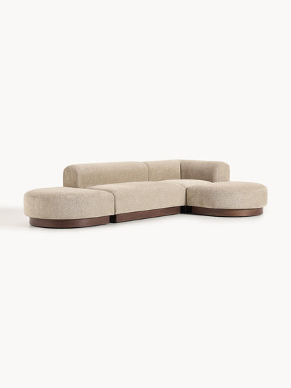 Westwing Collection Modulares Ecksofa Natalie aus Teddy-Bouclé Bis zu 55% Rabatt