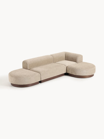 Westwing Collection Modulares Ecksofa Natalie aus Teddy-Bouclé Bis zu 55% Rabatt