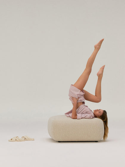 Westwing Collection Bouclé-Hocker Sofia 50% Rabatt für begrenzte Zeit
