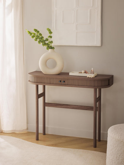 Westwing Collection Konsole Calary mit geriffelter Front Auslauf