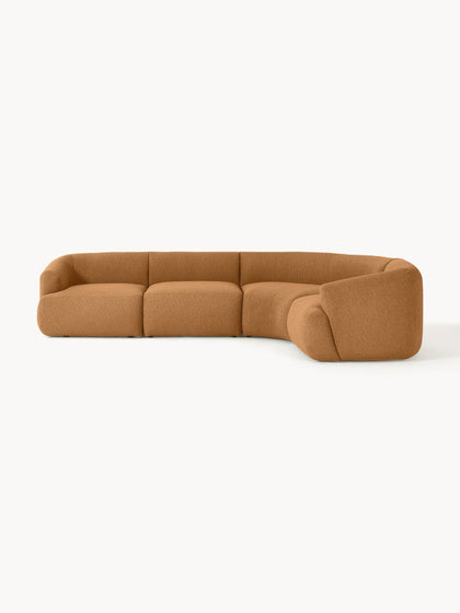 Westwing Collection Modulares Bouclé-Ecksofa Sofia (4-Sitzer)