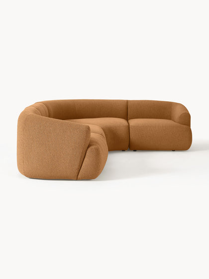 Westwing Collection Modulares Bouclé-Ecksofa Sofia (4-Sitzer) Fabrikverkauf