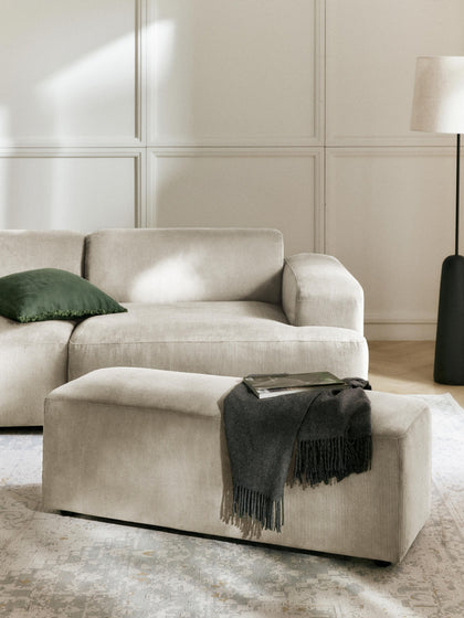 Westwing Collection XL-Hocker Melva aus Cord B 116 x T 42 cm Sonderangebot