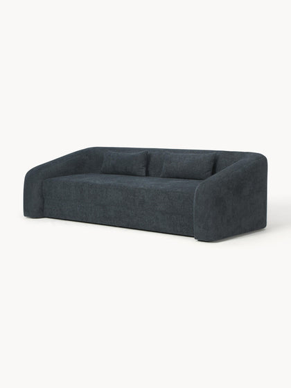 Westwing Collection Schlafsofa Eliot (3-Sitzer) aus Teddy-Bouclé Begrenztes Angebot
