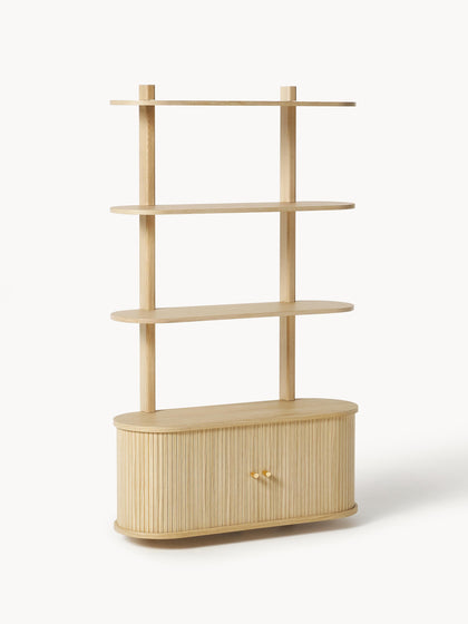 Westwing Collection Wandregal Calary mit geriffelter Front