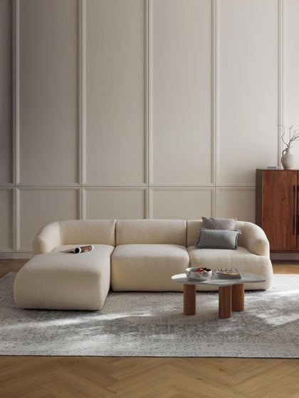 Westwing Collection Modulares Teddy-Ecksofa Sofia (3-Sitzer) Valentinstagsangebot