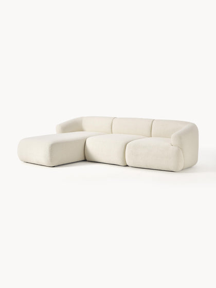 Westwing Collection Modulares Teddy-Ecksofa Sofia (3-Sitzer) Valentinstagsangebot