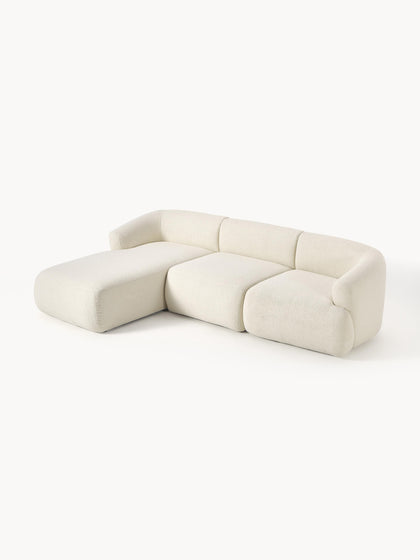 Westwing Collection Modulares Teddy-Ecksofa Sofia (3-Sitzer) Valentinstagsangebot