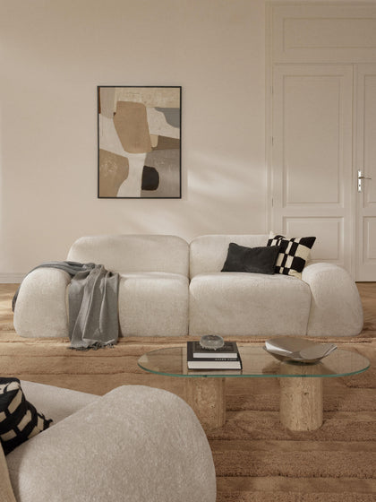 Westwing Collection Modulares Sofa Wolke (3-Sitzer) aus Teddy-Bouclé Zeitlich begrenztes Angebot