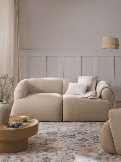 Westwing Collection Modulares Bouclé-Sofa Sofia (2-Sitzer) Bestseller