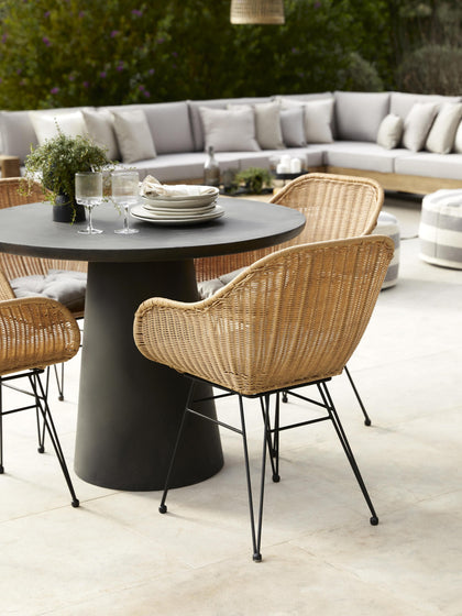 Westwing Collection Polyrattan-Armlehnstühle Costa 2 Stück Tägliche Deals