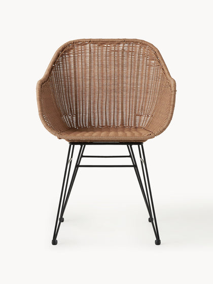 Westwing Collection Polyrattan-Armlehnstühle Costa 2 Stück Tägliche Deals