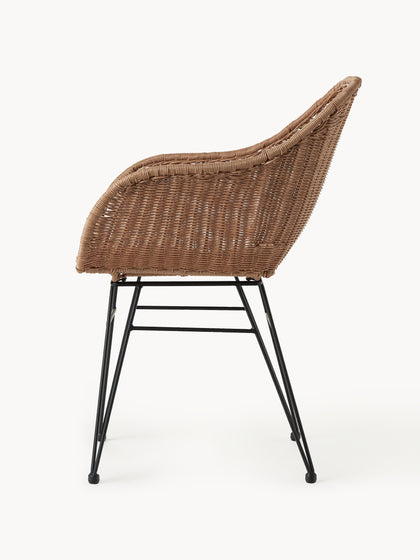 Westwing Collection Polyrattan-Armlehnstühle Costa 2 Stück Tägliche Deals