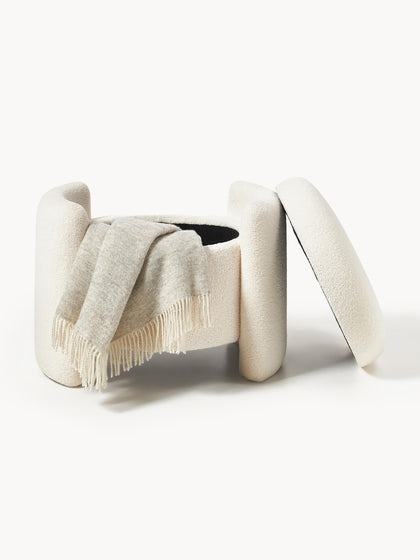 Westwing Collection Teddy-Polsterhocker Benji mit Stauraum VIP-Rabatte