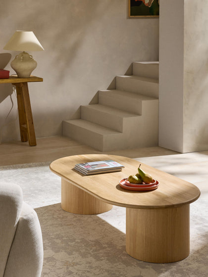 Westwing Collection Ovaler Couchtisch Didi aus Eichenholz Letzte 3 Tage