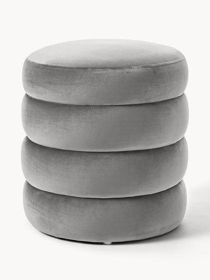 Westwing Collection Samt-Polsterhocker Alto Neueste Stile