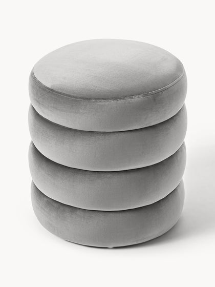 Westwing Collection Samt-Polsterhocker Alto Neueste Stile
