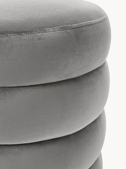 Westwing Collection Samt-Polsterhocker Alto Neueste Stile