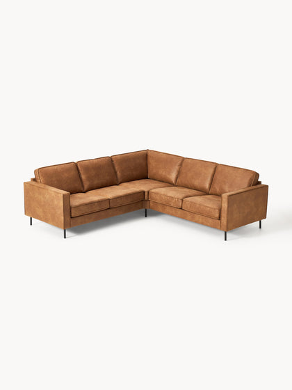 Westwing Collection Wohnlandschaft Hunter aus recyceltem Leder Zeitbegrenzte Promotion