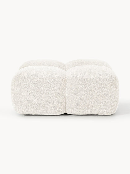 Westwing Collection Sofa-Hocker Tayla aus Teddy-Bouclé Bis zu 65% Rabatt