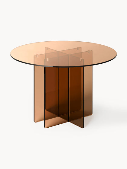 Westwing Collection Runder Glas-Esstisch Anouk Ø 100 cm Fabrikladen