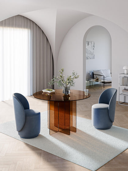 Westwing Collection Runder Glas-Esstisch Anouk Ø 100 cm Fabrikladen