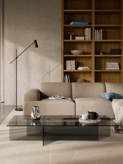 Westwing Collection Großer Glas-Couchtisch Anouk B 160 cm Rabatte dieses Monats