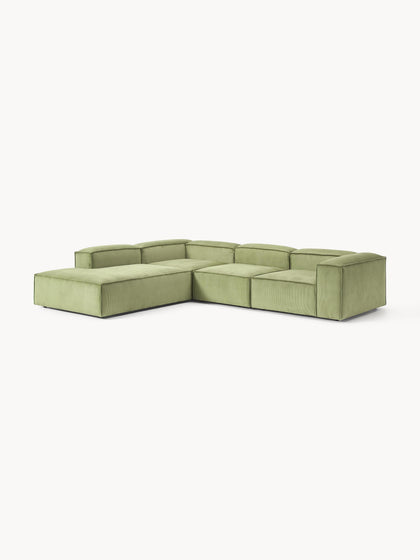 Westwing Collection Modulares XL-Ecksofa Lennon aus Cord Auslauf