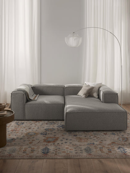 Westwing Collection Modulares Ecksofa Lennon aus Bouclé Günstiger Verkauf