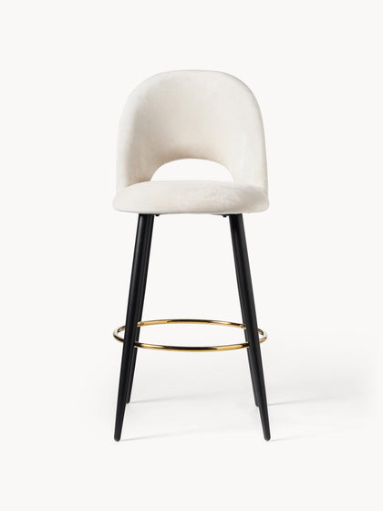 Westwing Collection Samt-Barstuhl Rachel Preisnachlass