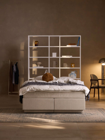 Westwing Collection Boxspringbett Enya mit Stauraum Große Rabatte