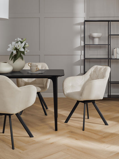 Westwing Collection Drehbarer Samt-Armlehnstuhl Lucie Kauf eins, bekomm eins gratis