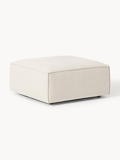 Westwing Collection Sofa-Hocker Lennon aus Leinen-Mix